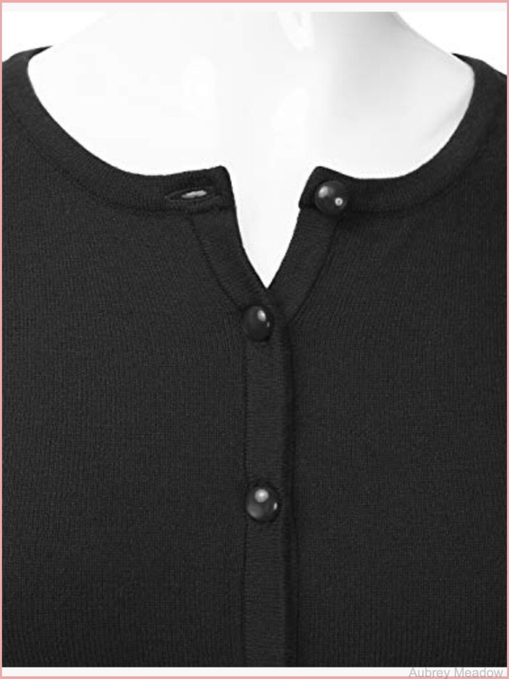 Fitted Cropped Long Sleeve Button Down Cardigan Sweater - Picture 4 of 4
